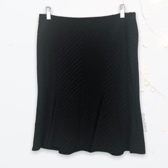 XOXO Dresses & Skirts - XOXO Y2k Black & Metallic Silver Pinstriped Striped Goth Alternative Skirt